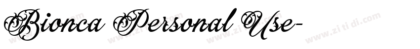 Bionca Personal Use字体转换